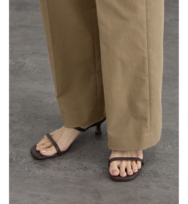 SALON adam et rope'「コットンライクスタイルアップパンツ 2」|チノ|