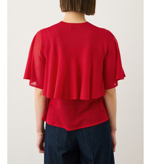 ROPE「LEVITA ティアードフリルニットプルーオーバー/接触冷感・イージーケア」|Tシャツ・カットソー|