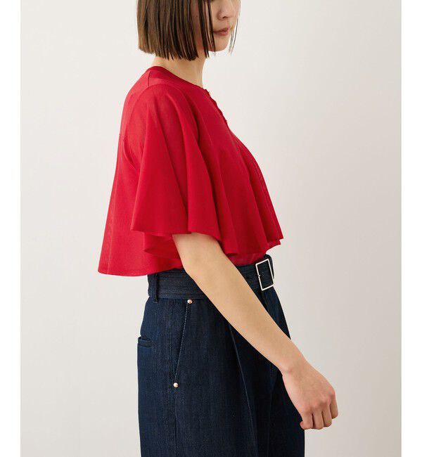 ROPE「LEVITA ティアードフリルニットプルーオーバー/接触冷感・イージーケア」|Tシャツ・カットソー|