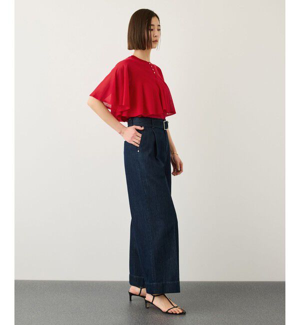 ROPE「LEVITA ティアードフリルニットプルーオーバー/接触冷感・イージーケア」|Tシャツ・カットソー|