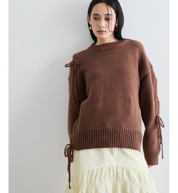 VIS「レースアップリボンニット【WEB・アウトレット限定】」|ニット・セーター|