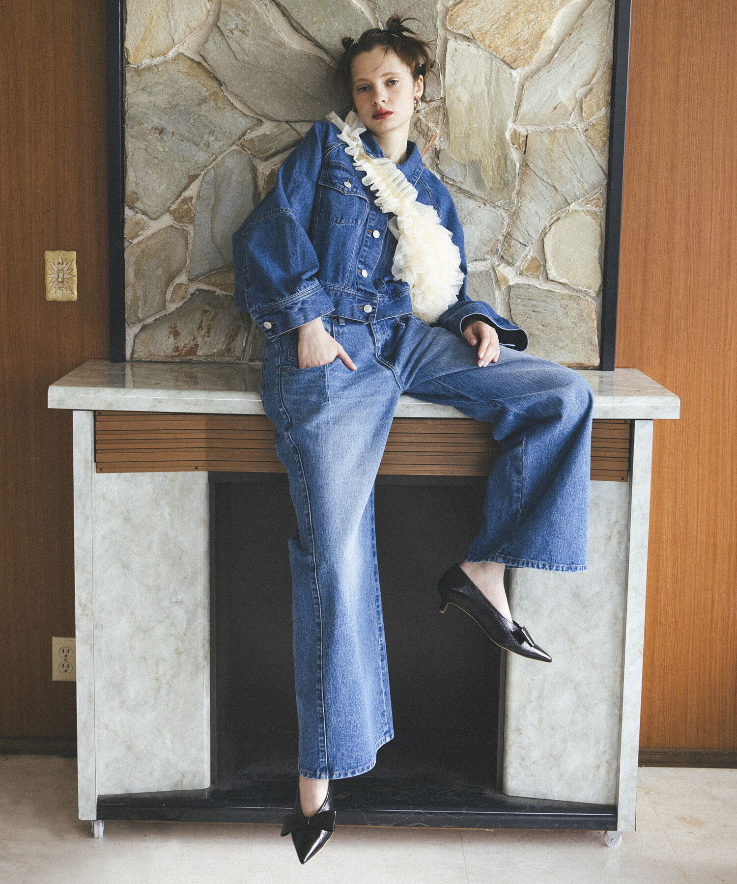 VIS「【ご好評につき追加生産】チュールフリルショルダーバッグ【3WAY】」|ショルダー・メッセンジャー|