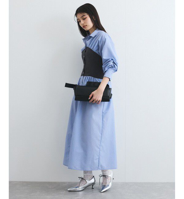 VIS「【洗える】ビスチェドッキングライクワンピース」|ワンピース|