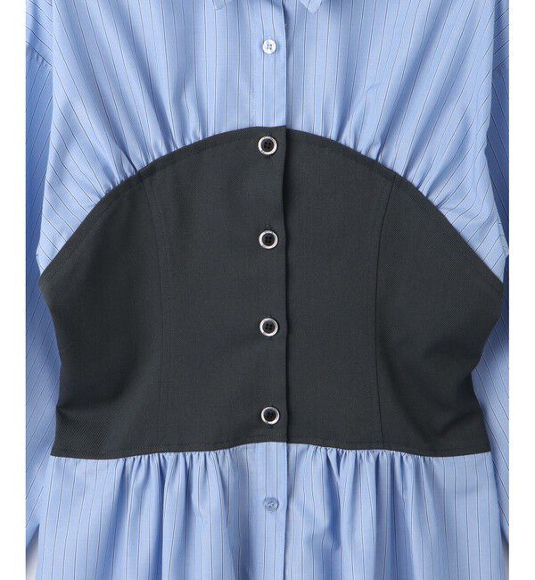 VIS「【洗える】ビスチェドッキングライクワンピース」|ワンピース|