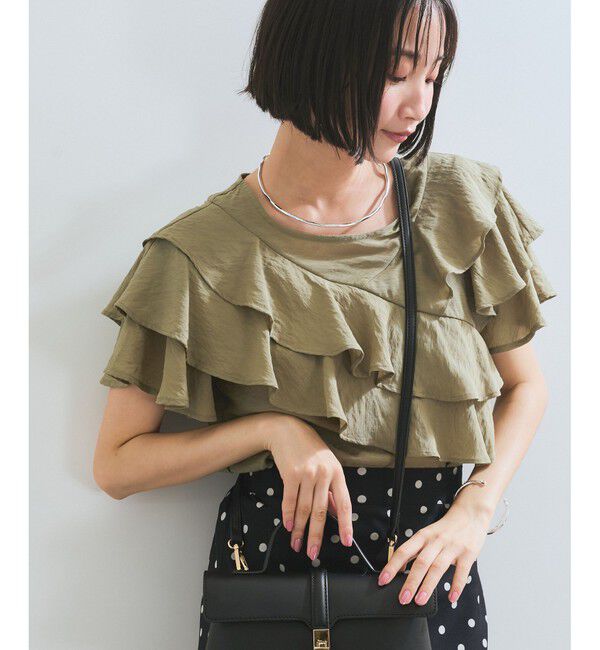 VIS「フリルティアードブラウス」|シャツ・ブラウス|カーキー(36)