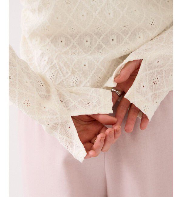 VIS「フラワージャガードカットカーディガン/2WAY・イージーケア」|カーディガン|