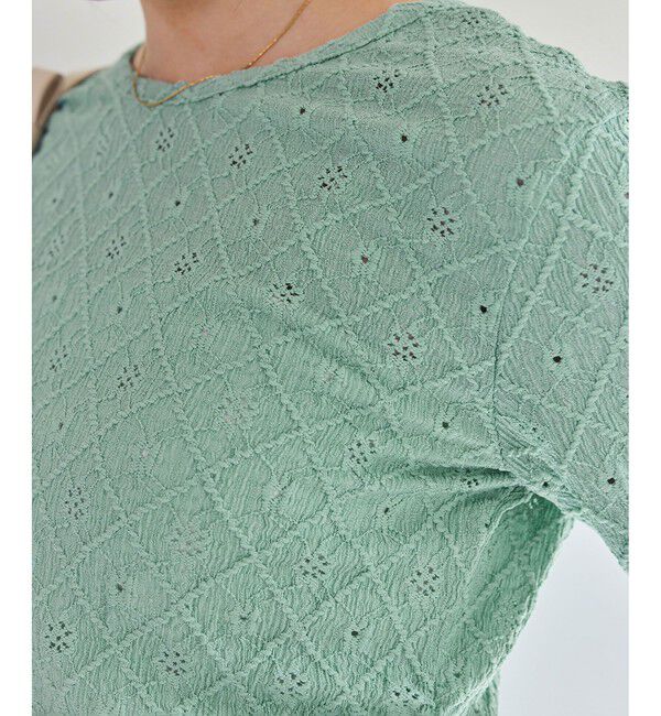 VIS「フラワージャガードカットカーディガン/2WAY・イージーケア」|カーディガン|