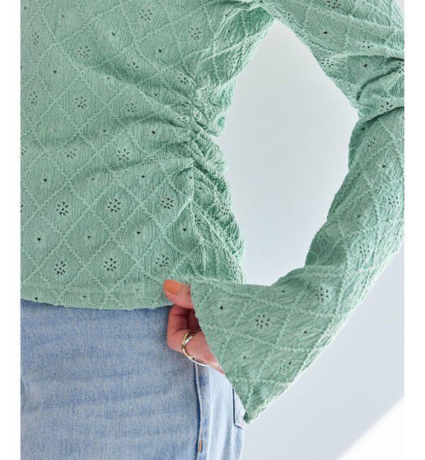 VIS「フラワージャガードカットカーディガン/2WAY・イージーケア」|カーディガン|