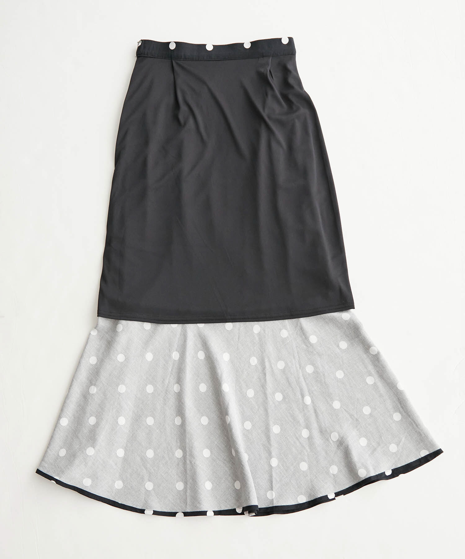 Rope&rsquo;Picnic「ドット/花柄麻混マーメイドスカート」|スカート|