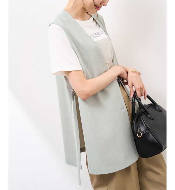 Rope&rsquo;Picnic「【抗菌防臭・接触冷感・UVカット】カナパノースーリーブジレ/セットアップ対応」|ベスト・ジレ|