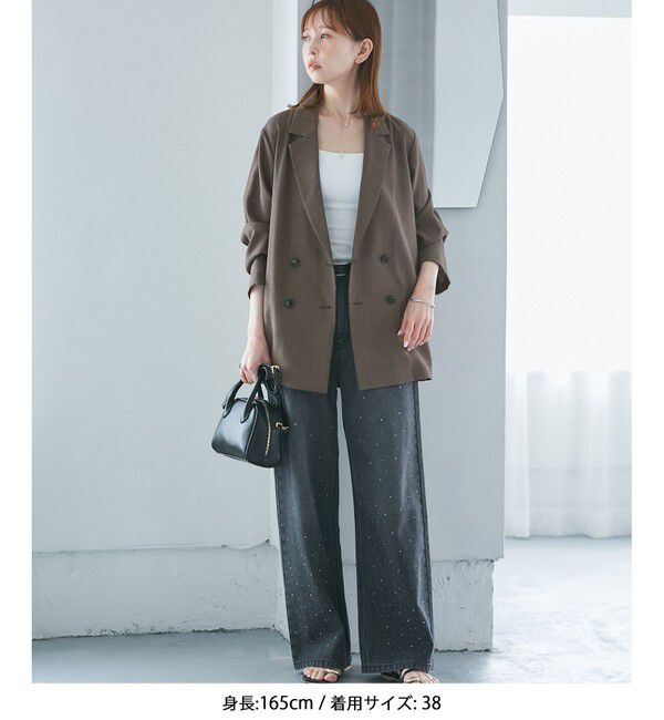 Rope&rsquo;Picnic「【接触冷感・UVカット・速乾】【リネンライク・シリーズ】シアーテーラードジャケット/セットアップ対応」|テーラードジャケット|