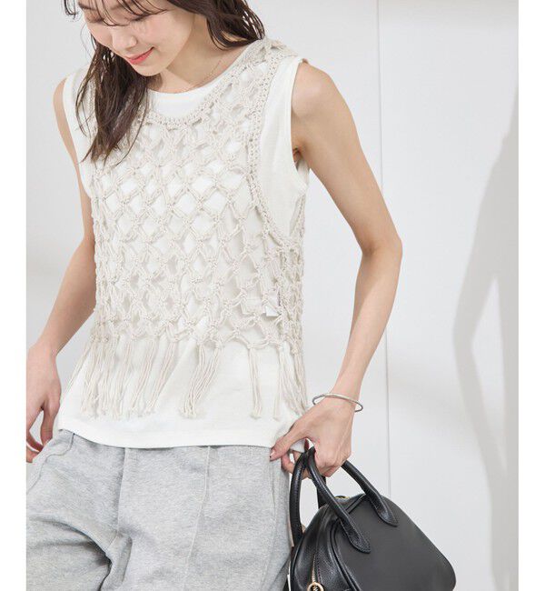 Rope&rsquo;Picnic「かぎ針ビスチェ&times;タンクトップセット」|ベスト・ジレ|