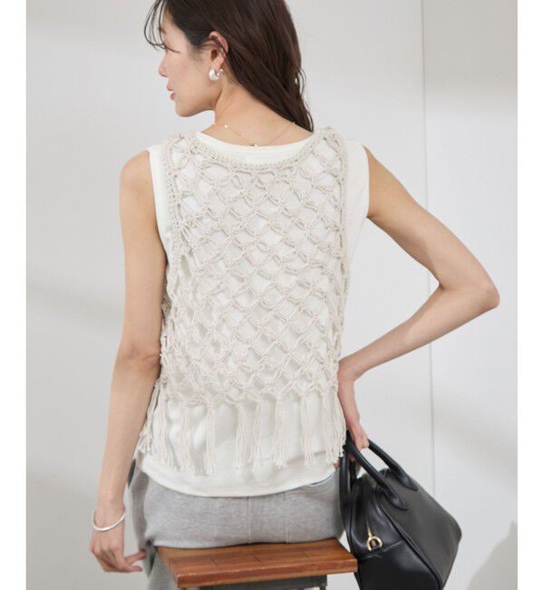 Rope&rsquo;Picnic「かぎ針ビスチェ&times;タンクトップセット」|ベスト・ジレ|