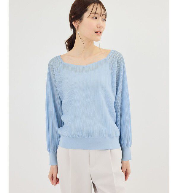 Rope&rsquo;Picnic「シャイニープリーツニット」|ニット・セーター|