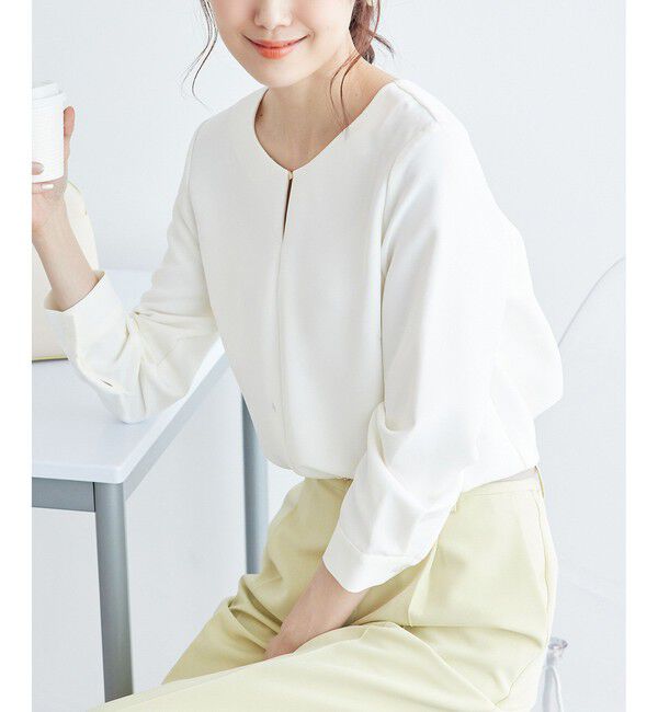 Rope&rsquo;Picnic「360&deg;ウルトラストレッチ フロントホックブラウス/2WAY」|シャツ・ブラウス|