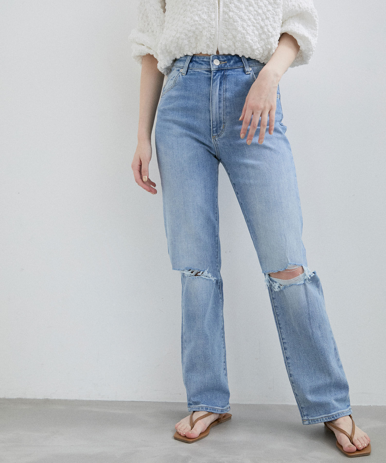 ADAM ET ROPE'「【ROLLA'S】ORIGINAL STRAIGHT BLEEKER WORN」|デニム|ブルー(44)