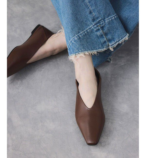 ADAM ET ROPE'「ソフトスクエアフラットシューズ」|パンプス|