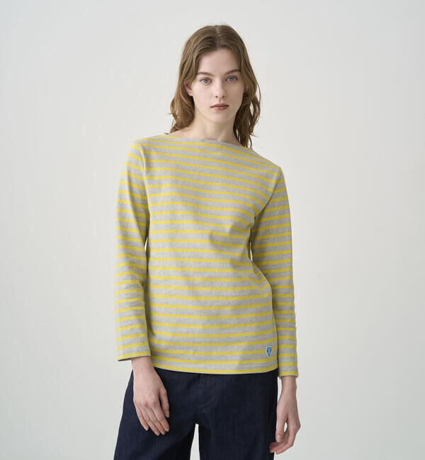 ORCIVAL「ORCIVAL | コットンロード ボートネック フレンチバスクTシャツ WOMEN」|Tシャツ・カットソー|YELLOW系1