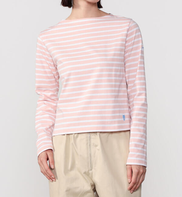 ORCIVAL「ORCIVAL | コットン ボートネック長袖Tシャツ WOMEN」|Tシャツ・カットソー|PINK系1