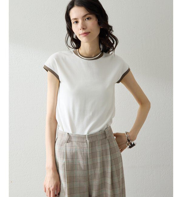 THE PAUSE「【THE PAUSE】フレンチリンガーTEE」|Tシャツ・カットソー|オフホワイト