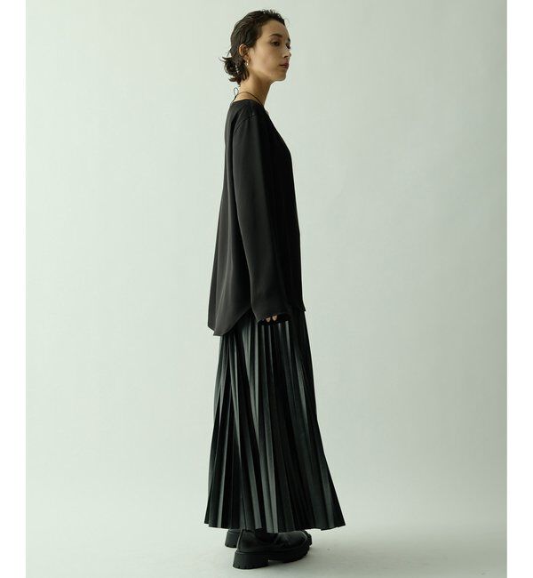 Drawing Numbers「【Drawing Numbers】サテンボートブラウス」|シャツ・ブラウス|