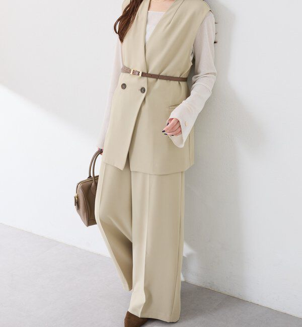  「イージーセットアップ」|ワンピース|ベージュ