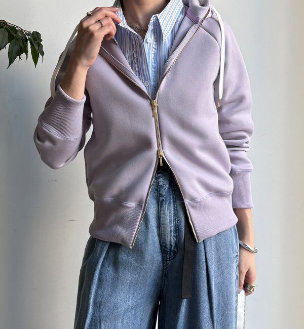  「プラムダンボールジップフーディー」|Tシャツ・カットソー|バイオレット