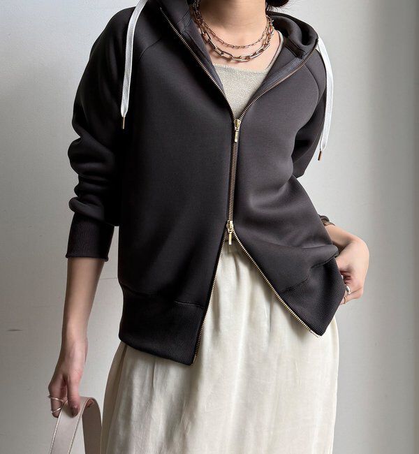  「プラムダンボールジップフーディー」|Tシャツ・カットソー|チャコールグレー