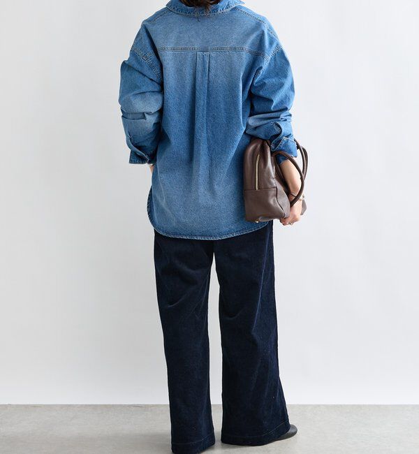  「【MONN.:.(モン)】スキッパーデニムシャツ」|シャツ・ブラウス|