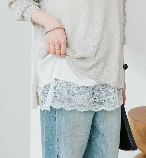  「【新色追加/鮮度抜群】レーストリムキャミソール」|シャツ・ブラウス|