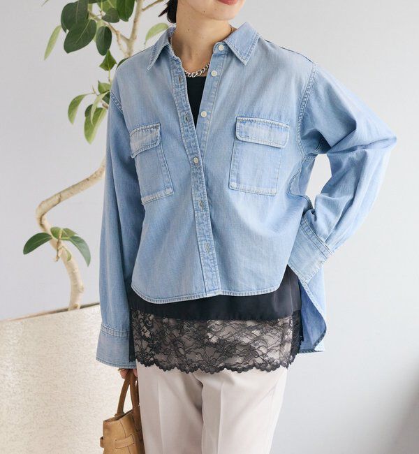  「【新色追加/鮮度抜群】レーストリムキャミソール」|シャツ・ブラウス|