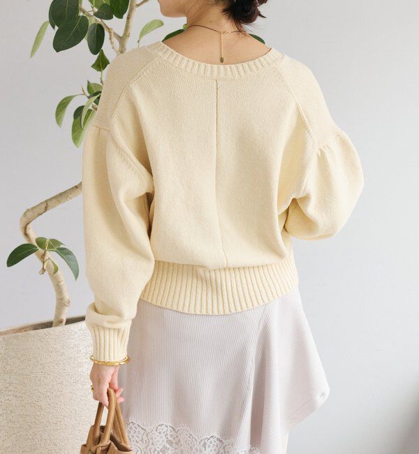  「【鮮度抜群】ギャザースリーブオーバーニット」|ニット・セーター|