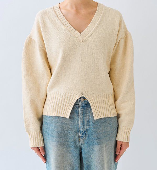  「【鮮度抜群】ギャザースリーブオーバーニット」|ニット・セーター|