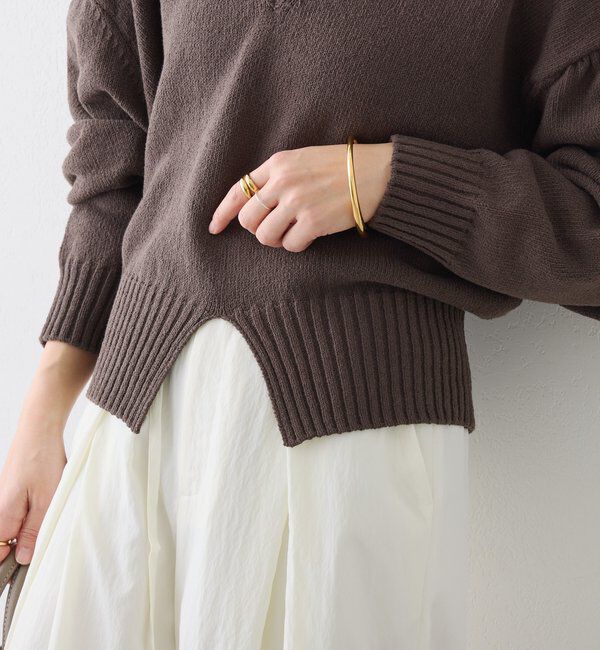  「【鮮度抜群】ギャザースリーブオーバーニット」|ニット・セーター|