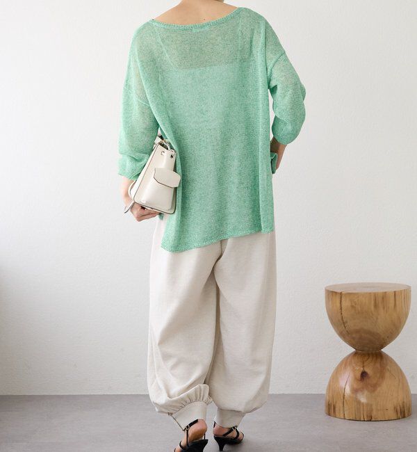  「予約【鮮度抜群/防シワ性/紫外線防止】リネンライクアラジンパンツ」|チノ|