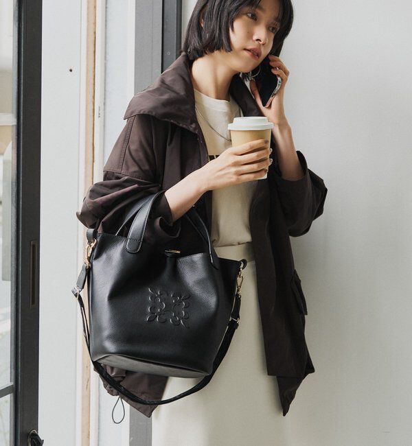  「エンボスモノグラム2WAYタウントートバッグ」|トートバッグ|