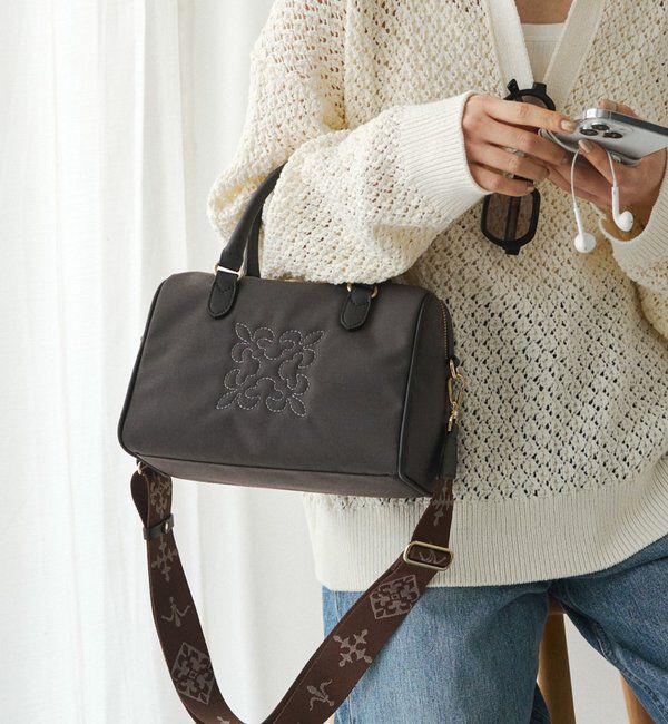  「《WEB限定》コーデュラナイロン2WAYミニボストンバッグ」|ボストンバッグ|ダークブラウン