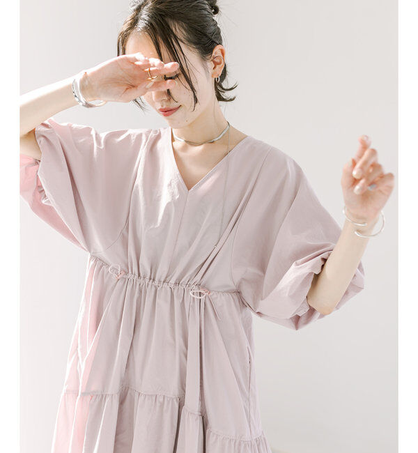  「【3サイズ展開】ドロストギャザーワンピース」|ワンピース|