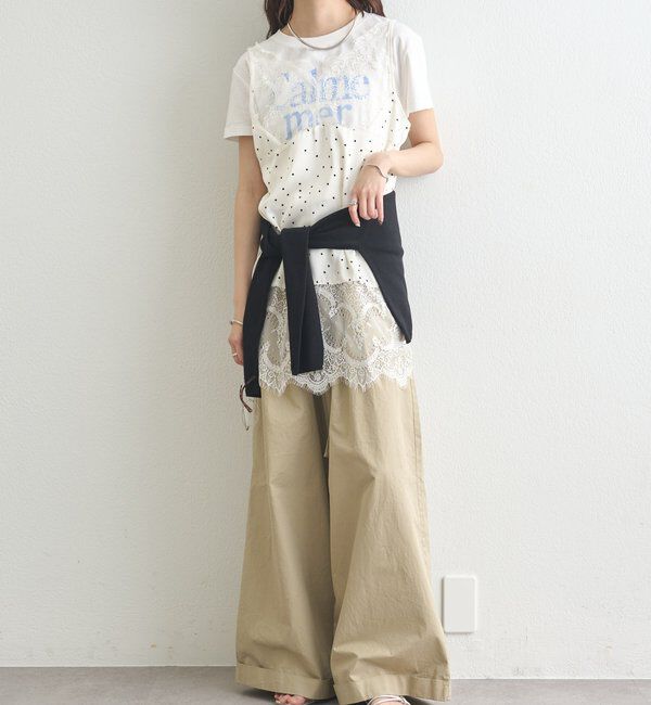  「レースサテンキャミソール」|シャツ・ブラウス|