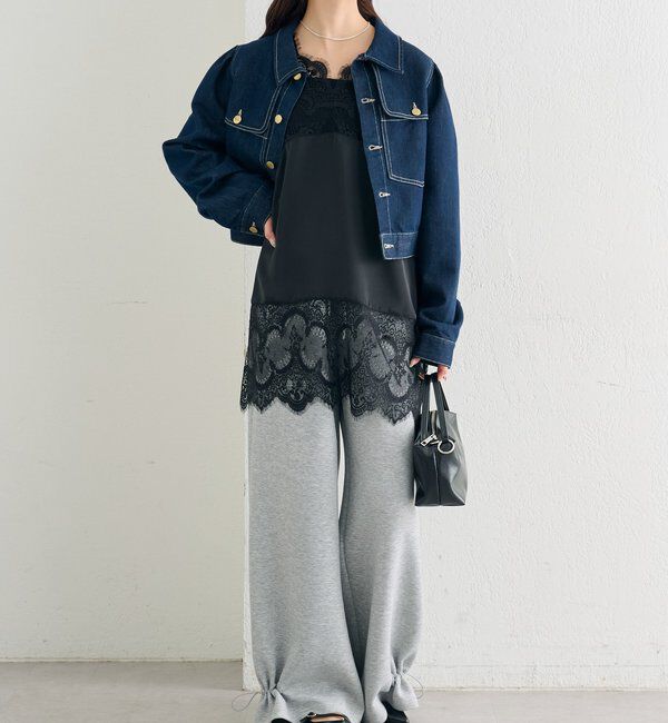  「レースサテンキャミソール」|シャツ・ブラウス|