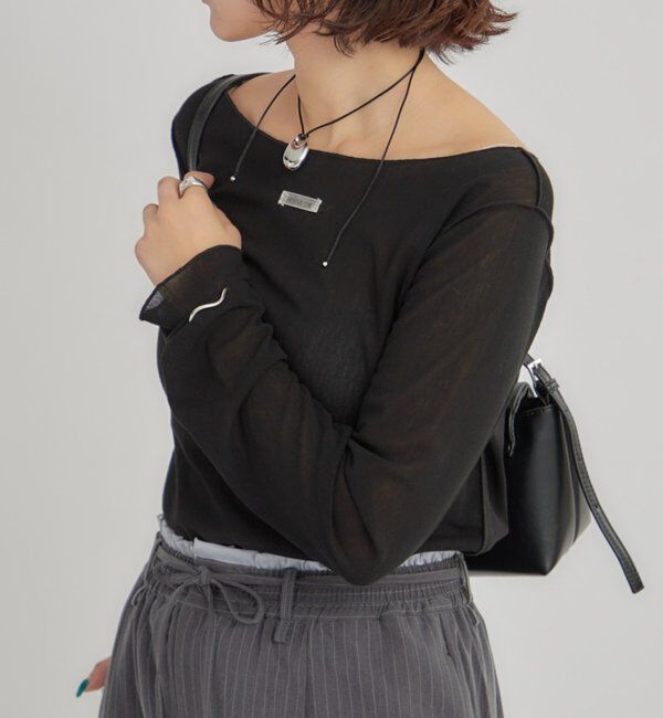  「2wayシアーロンT」|Tシャツ・カットソー|ブラック