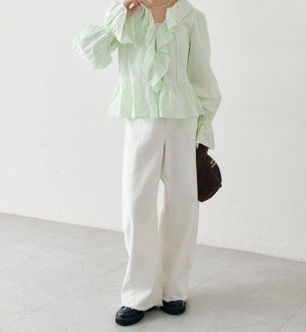  「クラッシュカーブパンツ」|デニム|