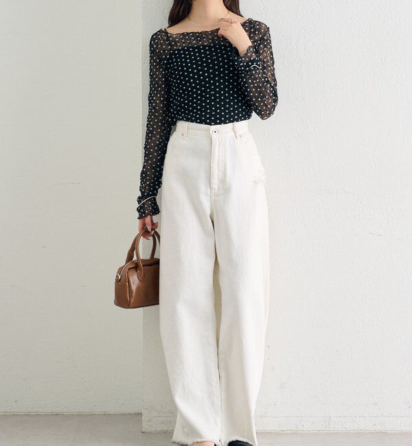  「クラッシュカーブパンツ」|デニム|