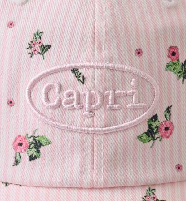  「フラワーストライプキャップ」|ハット|