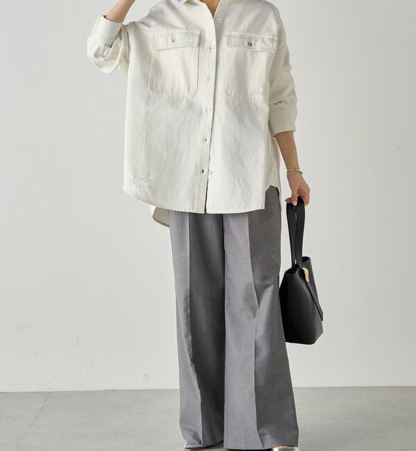  「ダメージデニムシャツ」|シャツ・ブラウス|