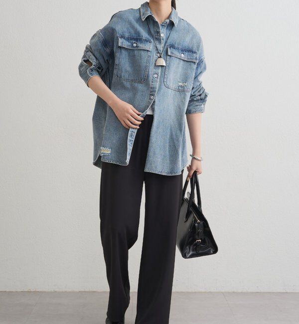  「ダメージデニムシャツ」|シャツ・ブラウス|