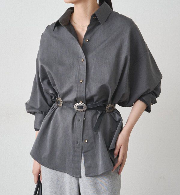  「サテンBIGシャツ」|シャツ・ブラウス|