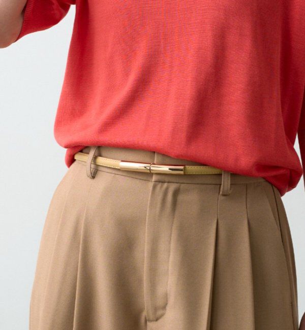  「【GALENA/ガレナ】メタルバックルナローベルト」|ベルト|