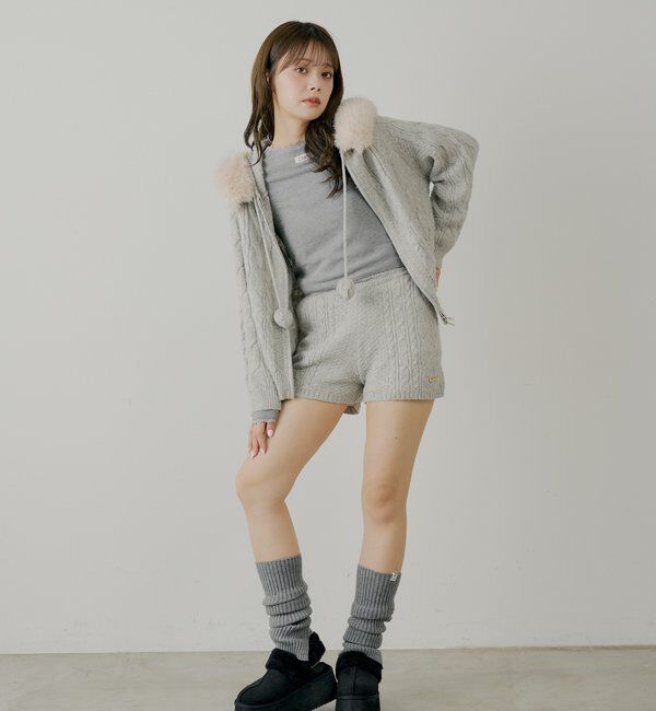  「前後2wayレースギャザーロンT」|Tシャツ・カットソー|