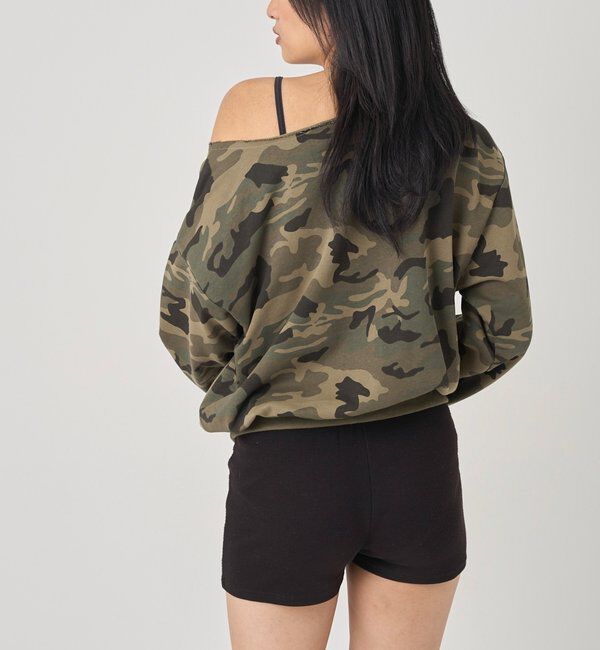  「フロントアイレットオフショルスウェット」|Tシャツ・カットソー|